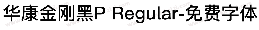 华康金刚黑P Regular字体转换